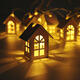 1Pc Christmas Tree Pendant Led Light Wooden Night Lamps For Christmas Tree Decoration Xmas