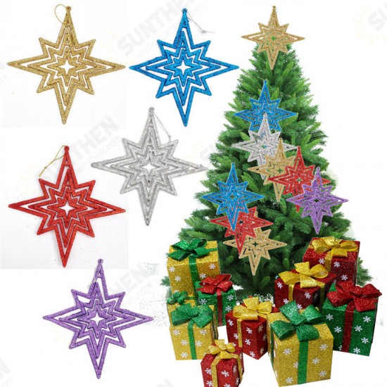 1pc Star 15cm Christmas Tree Pendant Ornaments Holiday Party Hanging Decoration Toys 1pc Star 15cm Christmas Tree Pendant Ornaments Holiday Party Hanging Decoration Toys