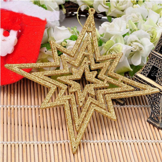 1pc Star 15cm Christmas Tree Pendant Ornaments Holiday Party Hanging Decoration Toys 1pc Star 15cm Christmas Tree Pendant Ornaments Holiday Party Hanging Decoration Toys