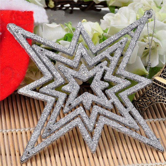 1pc Star 15cm Christmas Tree Pendant Ornaments Holiday Party Hanging Decoration Toys 1pc Star 15cm Christmas Tree Pendant Ornaments Holiday Party Hanging Decoration Toys