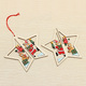 2PCS Christmas Wood Five-Pointed Star Christmas Tree Accessories