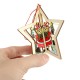 2PCS Christmas Wood Five-Pointed Star Christmas Tree Accessories