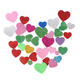 30Pcs Assorted Glitter Shapes Hearts Stars Round Flowers Foam Stickers DIY Craft