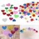 30Pcs Assorted Glitter Shapes Hearts Stars Round Flowers Foam Stickers DIY Craft