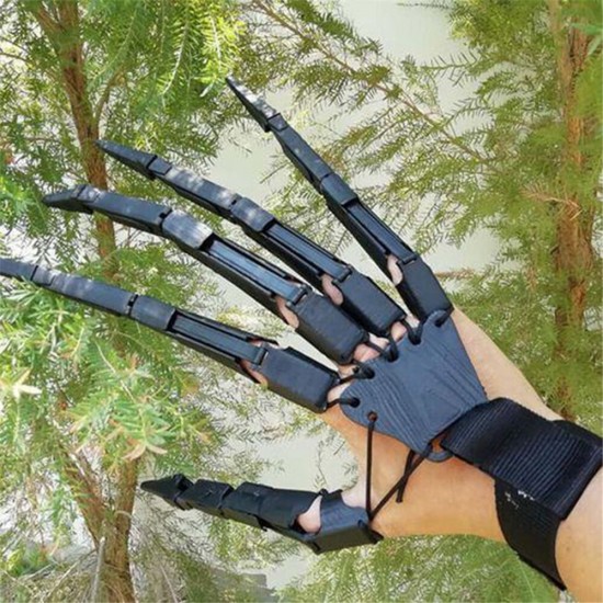 3D Printed Halloween Articulated Fingers Extensions Halloween Finger Decoration Props Horror Ghost Claw Props Movable Finger