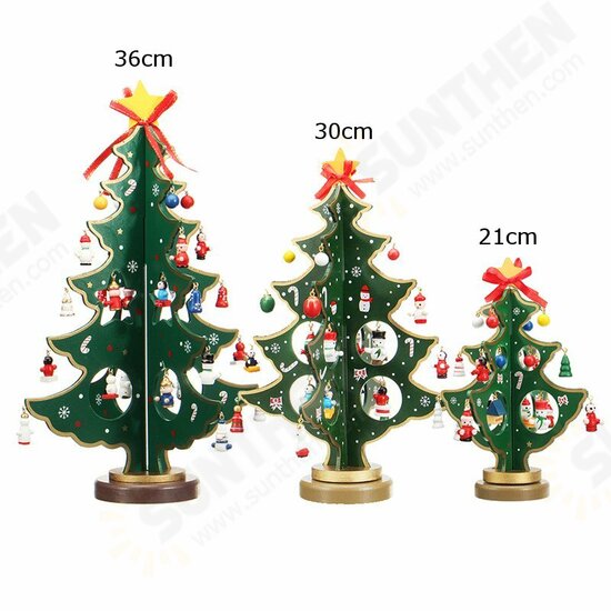 3D Wooden Christmas Tree Table Decoration Hanging Ornament