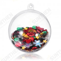 6PCS Christmas Party Home Decoration 5CM Sequin Transparent Ball Bauble Ornament Kids Children Gift 6PCS Christmas Party Home Decoration 5CM Sequin Transparent Ball Bauble Ornament Kids Children Gift