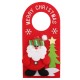 Applique Style Christmas Decor Beautiful Detailed Design Padded Felt Door Hanger