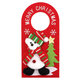 Applique Style Christmas Decor Beautiful Detailed Design Padded Felt Door Hanger