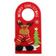 Applique Style Christmas Decor Beautiful Detailed Design Padded Felt Door Hanger