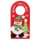 Applique Style Christmas Decor Beautiful Detailed Design Padded Felt Door Hanger
