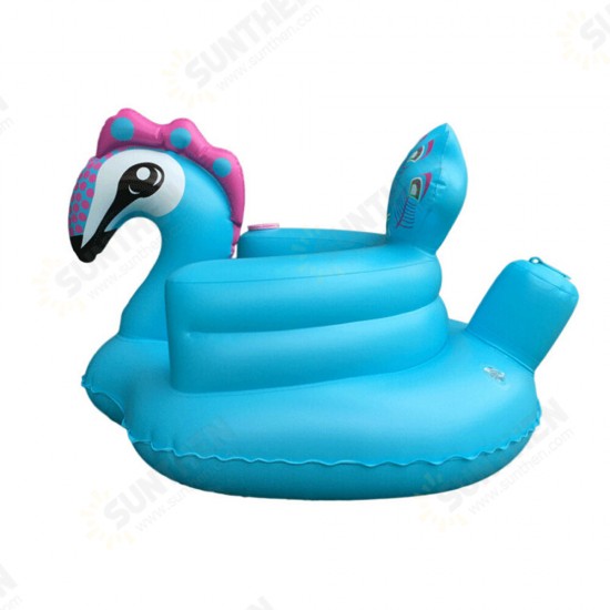 Cartoon Cute Peacock Inflatable Toys Portable Sofa Multi-functional Bathroom Sofa Chair for Kids Gift