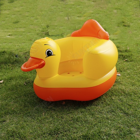 Cartoon Cute Yellow Duck Inflatable Toys Portable Sofa Multi-functional Bathroom Sofa Chair for Kids Gift