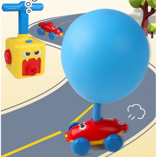Children Air Powered Balloon Car Baby Blowing Balloon Car Educational Indoor Toys