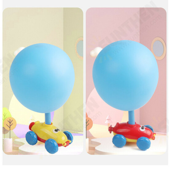 Children Air Powered Balloon Car Baby Blowing Balloon Car Educational Indoor Toys