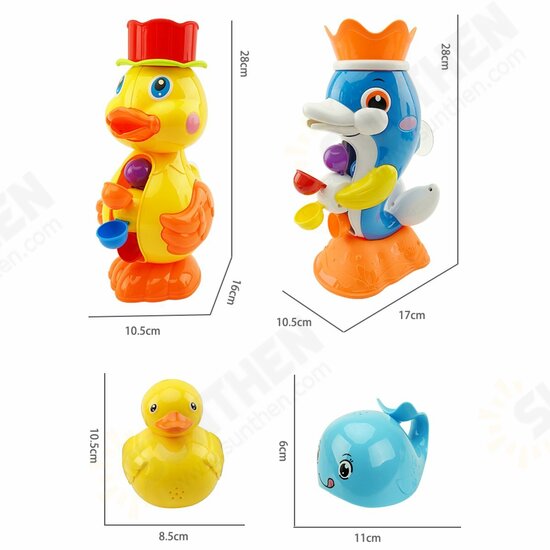 Children Bath Toys Bath Tub Beach Splashing Water Duck Dolphin Toys