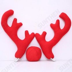 Christmas Car Decoration 3PCS Reindeer Deer Antlers Toys Ornament For Kids Children Gift