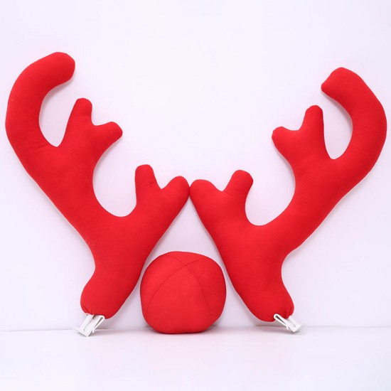 Christmas Car Decoration 3PCS Reindeer Deer Antlers Toys Ornament For Kids Children Gift