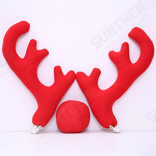 Christmas Car Decoration 3PCS Reindeer Deer Antlers Toys Ornament For Kids Children Gift