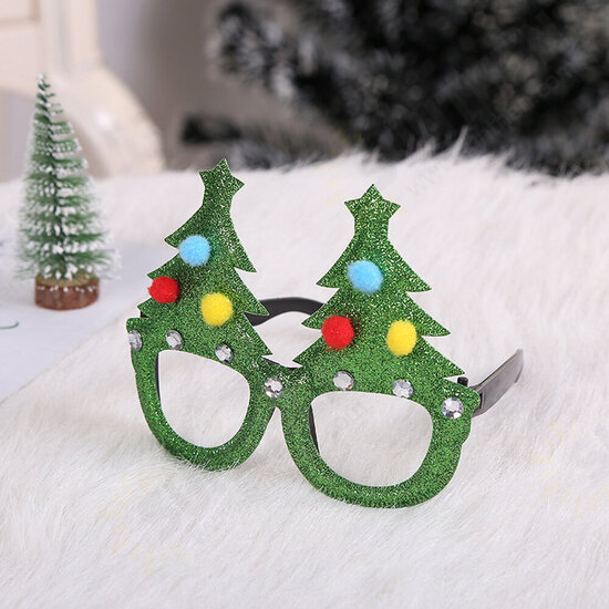 Christmas Cartoon Hat Letter Snowman Tree Glasses Frame Children Adult Party Dress Up Toy for Home Decorations Gift