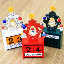 Christmas Creative Gift Mini Wooden Calendar Home Ornament Table Desk Decor Christmas Creative Gift Mini Wooden Calendar Home Ornament Table Desk Decor
