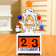 Christmas Creative Gift Mini Wooden Calendar Home Ornament Table Desk Decor