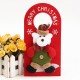 Christmas Decoration Santa Claus Elk Applique Style Lovely Detailed Design Padded Felt Door Hanger