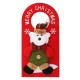 Christmas Decoration Santa Claus Elk Applique Style Lovely Detailed Design Padded Felt Door Hanger