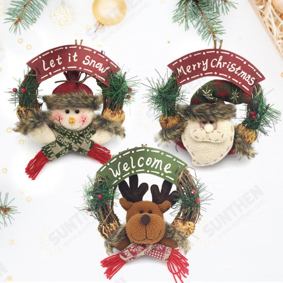 Christmas Decoration Toys Father Christmas Snowman Elk Welcome Party