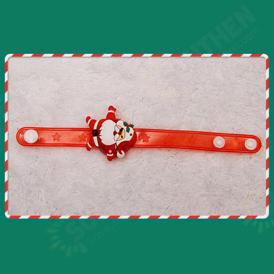 Christmas Gift Luminous Wrist Band Cartoon LED Flash Bracelet For Kids Presents Decoration Toys