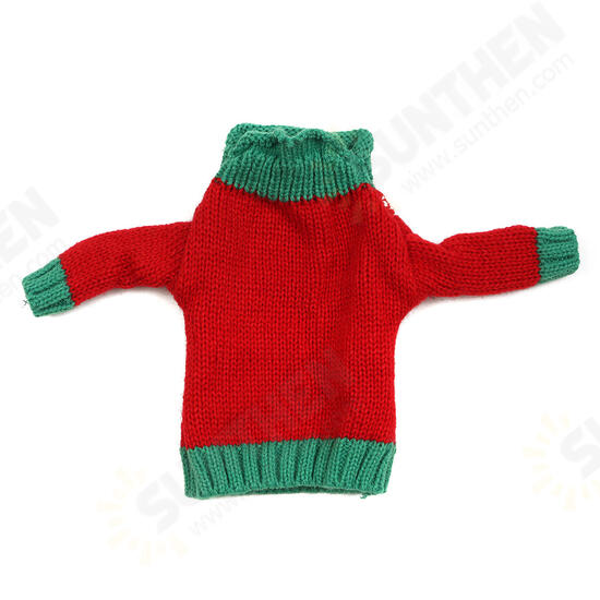 Christmas Knitted Sweater Lid Hat Wine Bottle Cover Wrap Bag Xmas Decoration