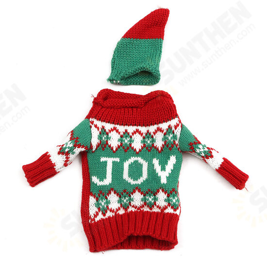 Christmas Knitted Sweater Lid Hat Wine Bottle Cover Wrap Bag Xmas Decoration