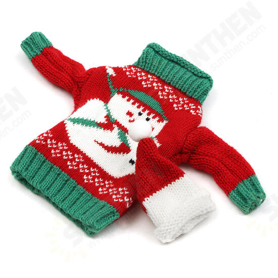 Christmas Knitted Sweater Lid Hat Wine Bottle Cover Wrap Bag Xmas Decoration