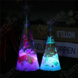 Christmas Party Home Decoration 3D Mini Colorful LED Light Lamp Tree For Kids Children Gift Toys