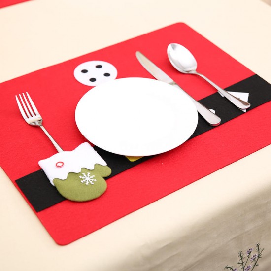 Christmas Party Home Decoration Elk Glove Table Mats Ornament Toys For Kids Children Gift