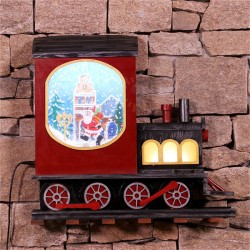 Christmas Party Home Decoration Hanging Snowfall Music Locomotive Toys For Kids Children Gift