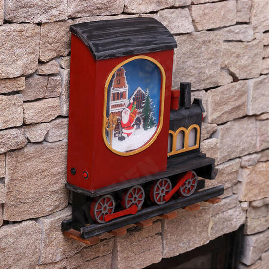 Christmas Party Home Decoration Hanging Snowfall Music Locomotive Toys For Kids Children Gift