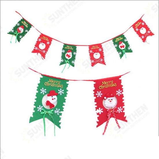 Christmas Party Home Decoration Multi-style Hanging Flags Ornament Toys For Kids Children Gift