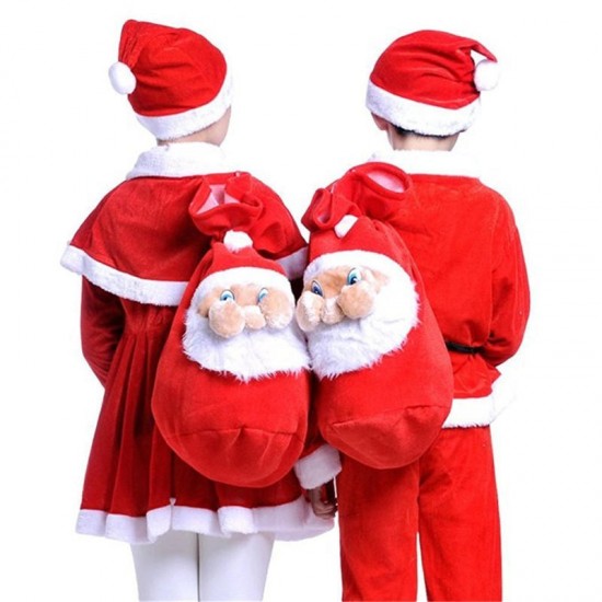 Christmas Party Home Decoration Santa Claus Gift Candy Bag For Kids Children Gift Toys