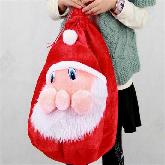 Christmas Party Home Decoration Santa Claus Gift Candy Bag For Kids Children Gift Toys