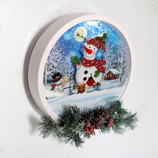 Christmas Party Home Decoration Snow Music Wreath Ornament Toys For Kids Children Gift