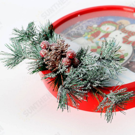Christmas Party Home Decoration Snow Music Wreath Ornament Toys For Kids Children Gift Christmas Party Home Decoration Snow Music Wreath Ornament Toys For Kids Children Gift