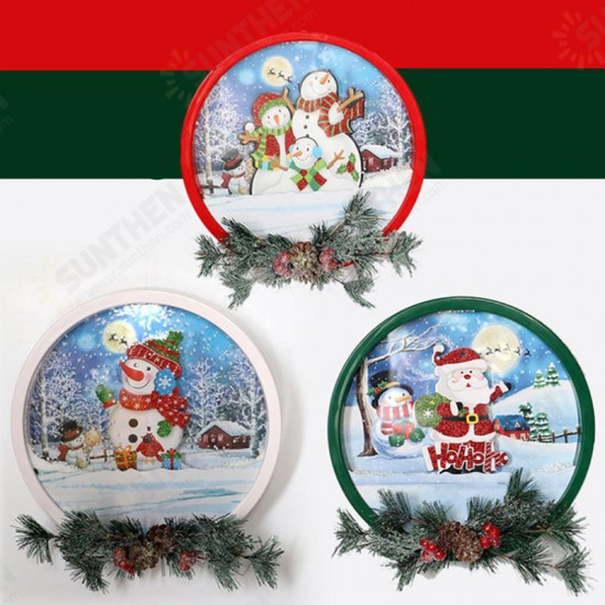 Christmas Party Home Decoration Snow Music Wreath Ornament Toys For Kids Children Gift