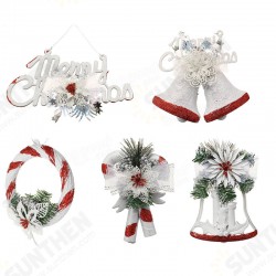Christmas Party Home Decoration White Hand Painted Tree Ornament Pendant Door Hanging Kids Gift Christmas Party Home Decoration White Hand Painted Tree Ornament Pendant Door Hanging Kids Gift