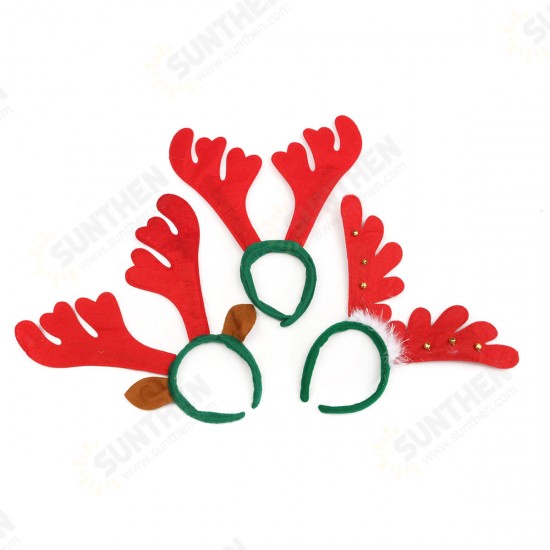 Christmas Reindeer Deer Antlers Headbrand Hair Band Xmas Fancy Dress Accessories