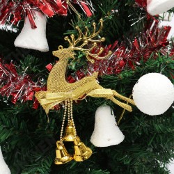 Christmas Tree Reindeer Elk Deer Bell Ornament Pendant Xmas Party Hanging Decor Christmas Tree Reindeer Elk Deer Bell Ornament Pendant Xmas Party Hanging Decor