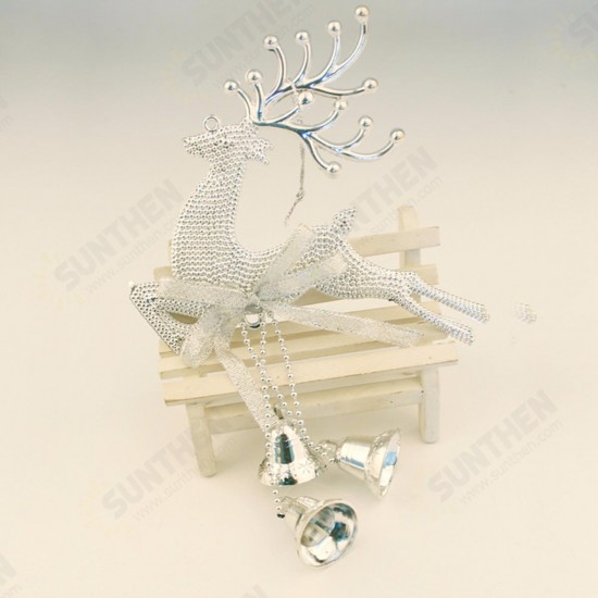 Christmas Tree Reindeer Elk Deer Bell Ornament Pendant Xmas Party Hanging Decor