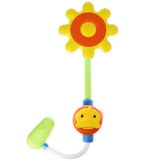 Yellow Duck Shower Head for Kids Faucet Water Spraying Tool Baby Bath Toys