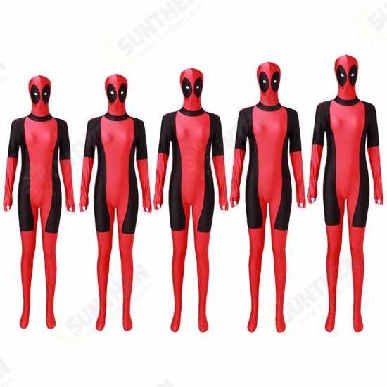 Cool Lady Costume Lycra Adult Women Red Fullbody Cosplay Birthday Suit