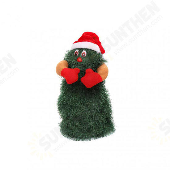 Creative Christmas Fun Electric Rotating Tree Doll Dancing Singing Christmas Home Party Decoration Toy for Children's Gift